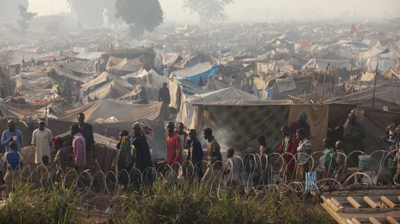 Flüchtlingslager in Bangui in der Zentralafrikanischen Republik.