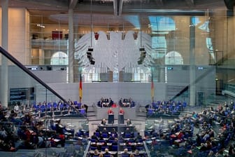 Blick in den Bundestag in Berlin.