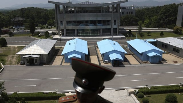 Blick auf die innerkoreanische Grenze in Panmunjom.