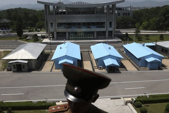 Blick auf die innerkoreanische Grenze in Panmunjom.