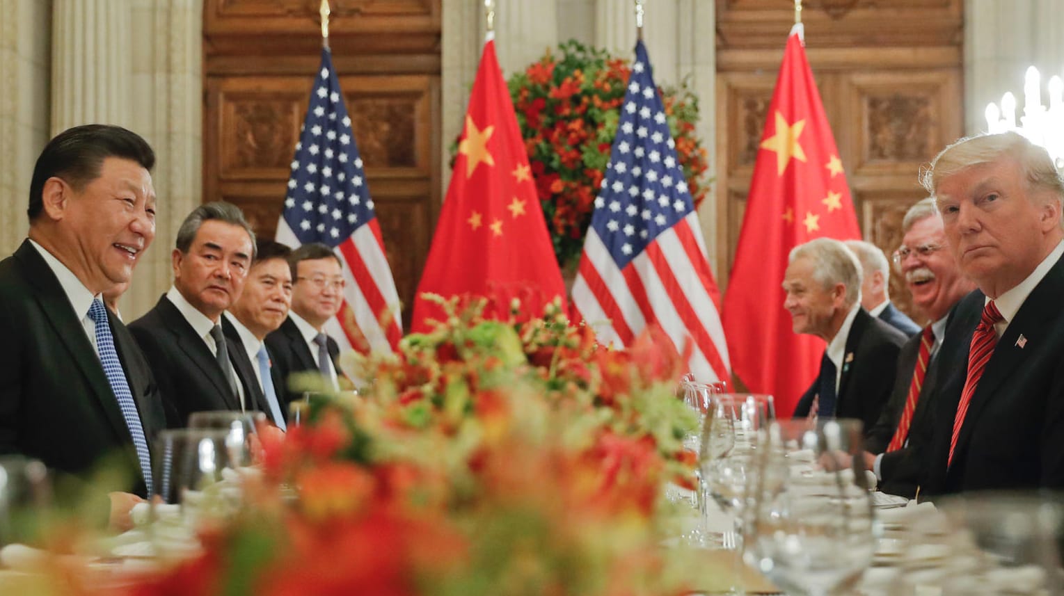 Deeskalation im Handelsstreit: Chinas Präsident Xi Jinping (l.) und US-Präsident Donald Trump bei einem Bankett am Rande des G20-Gipfels.