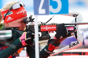 Ohne Durchblick: Franziska Hildebrand und die deutsche Mixed-Staffel haben das Podest deutlich verpasst.