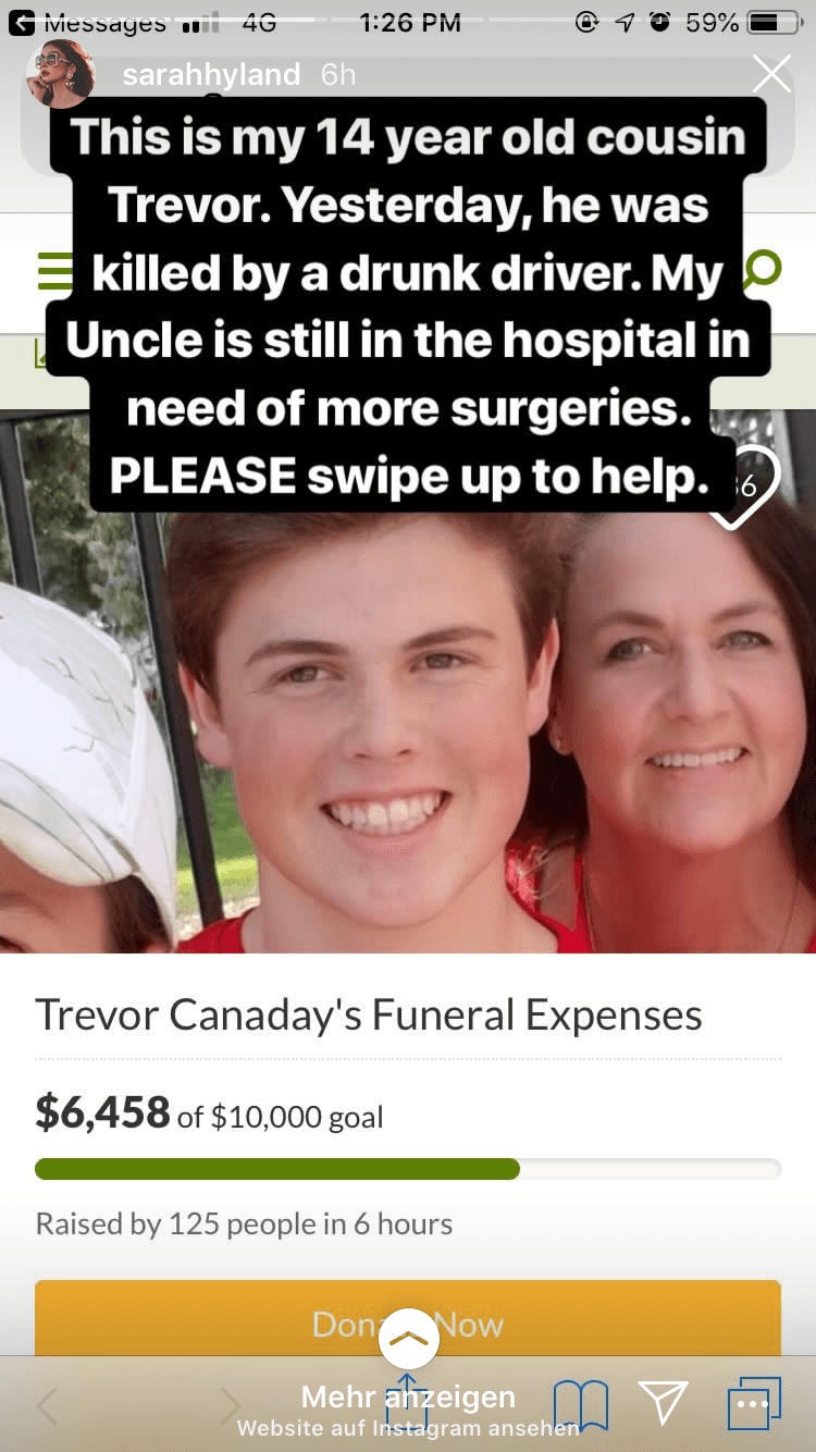 Emotionaler Aufruf: Sarah Hyland sammelt Geld für ihren toten Cousin.