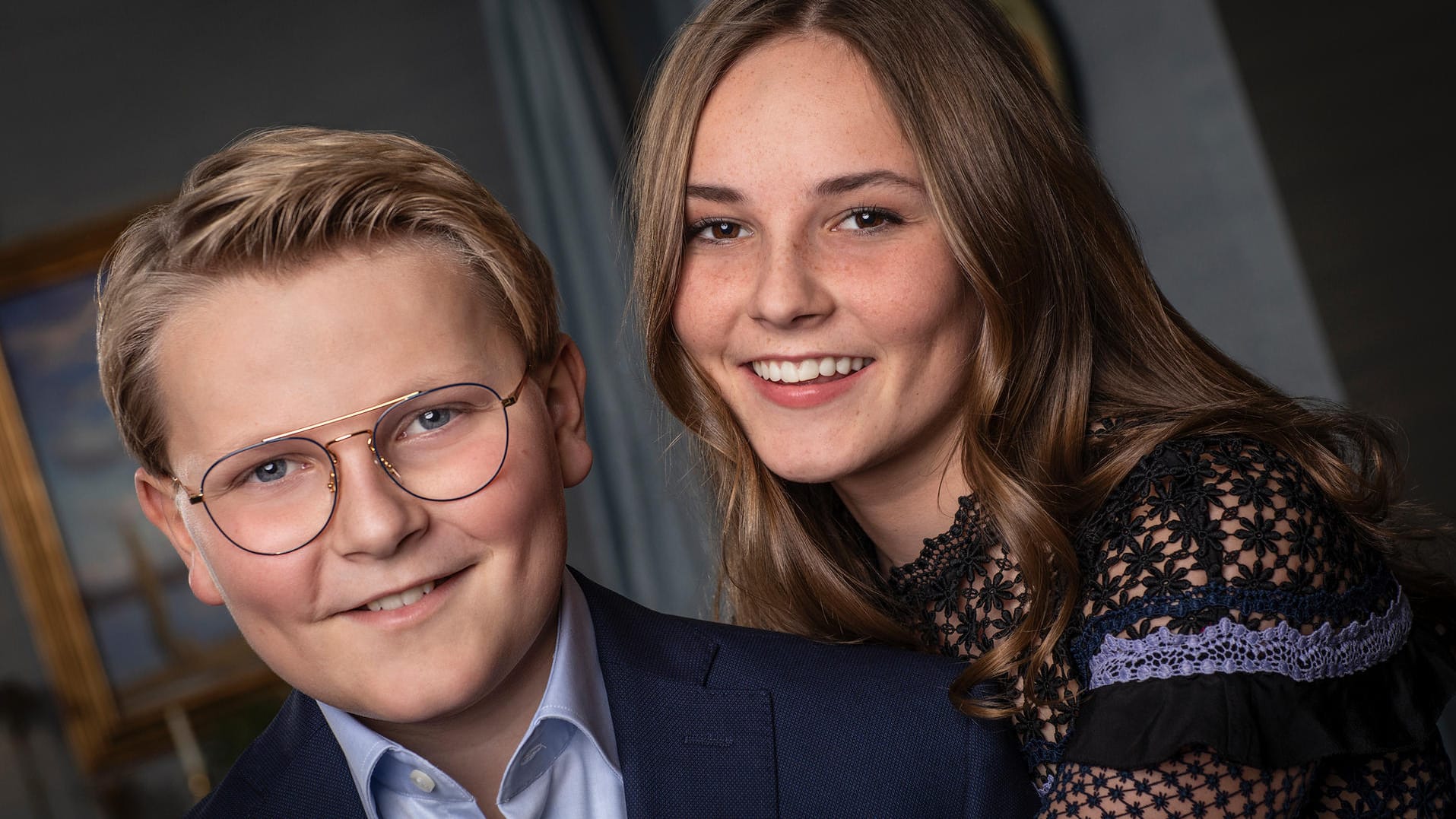 Prinz Sverre Magnus und Prinzessin Ingrid Alexandra: Das Geschwisterpaar posiert zum 13. Geburtstag des Nesthäkchens gemeinsam.