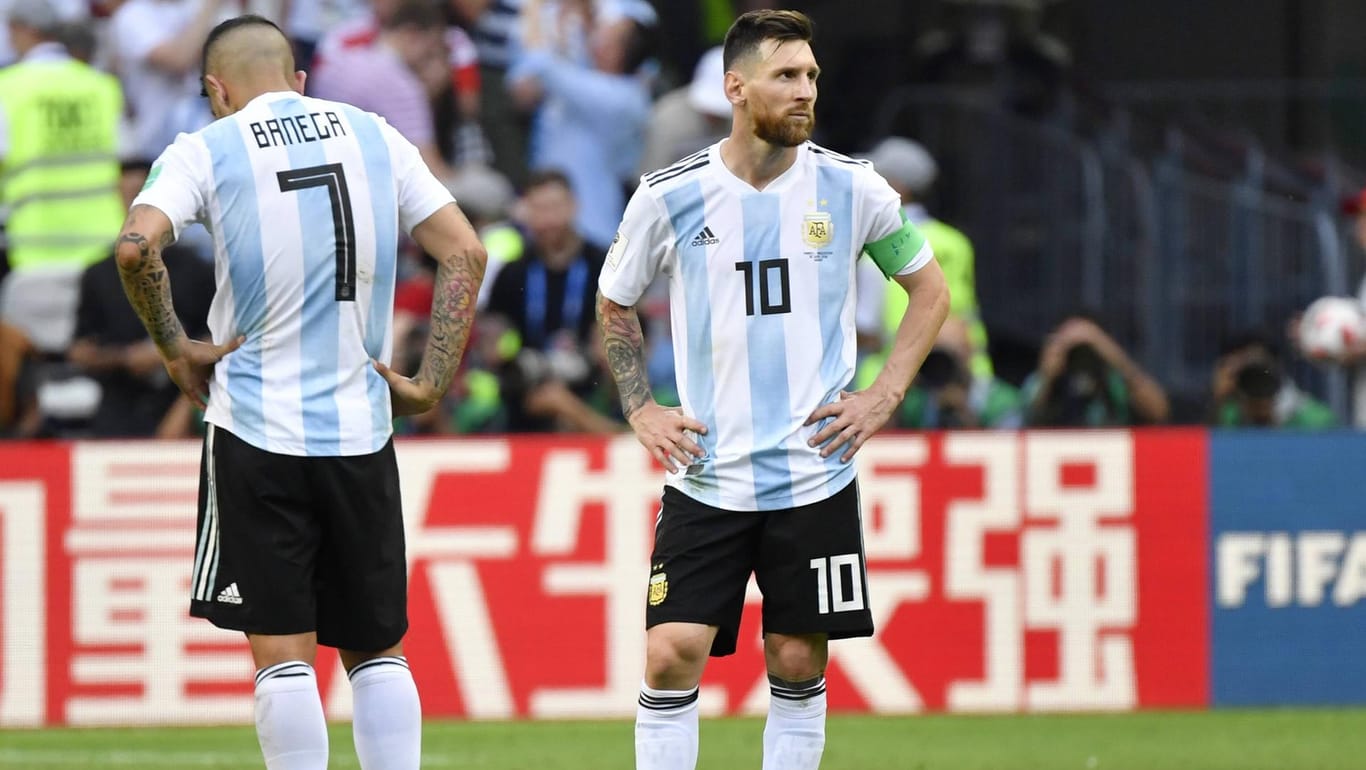 Enttäuschung: Lionel Messi nach dem Aus bei der WM 2018.