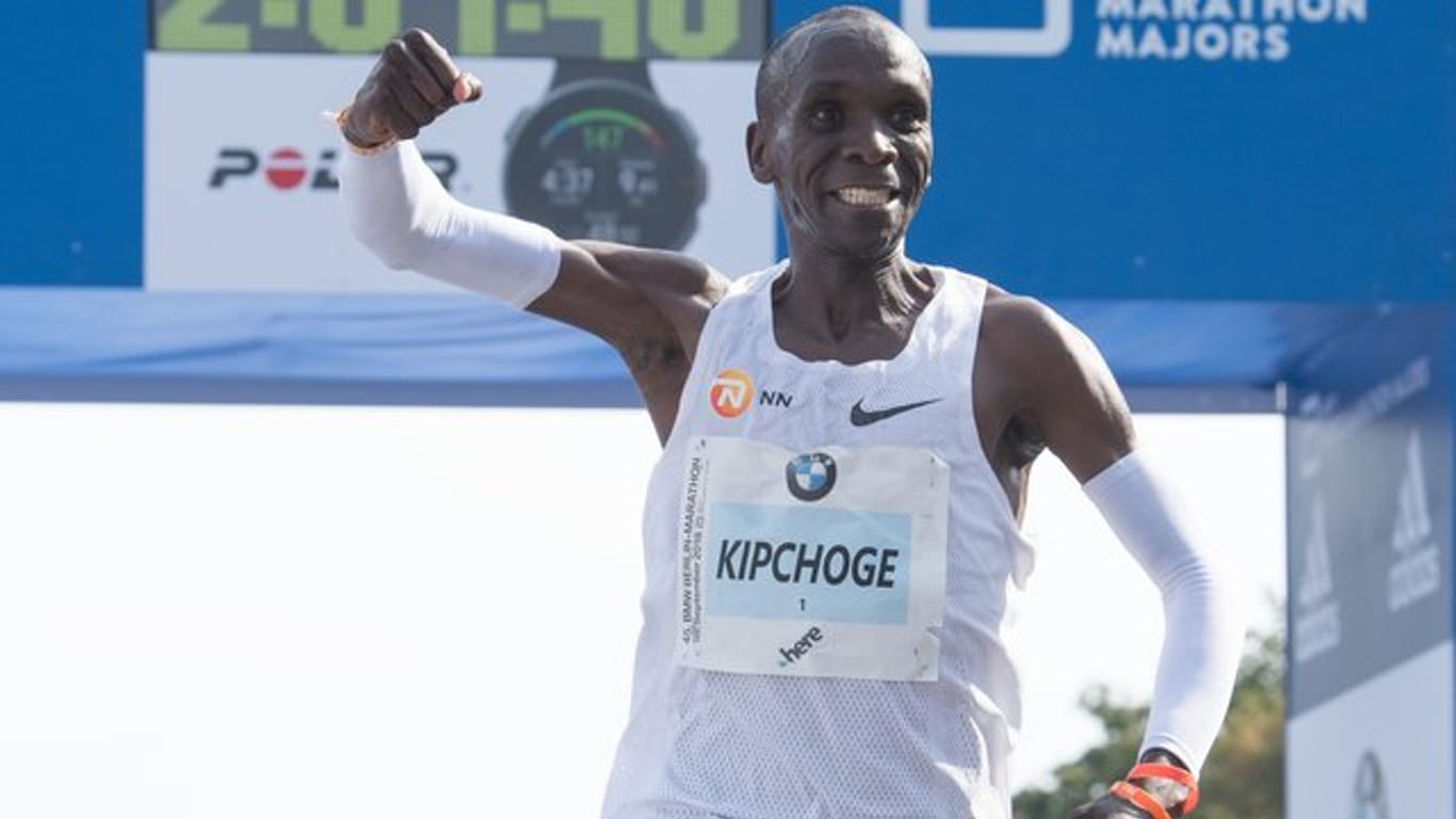 Stellte in Berlin einen neunen Weltrekord auf: Eliud Kipchoge.