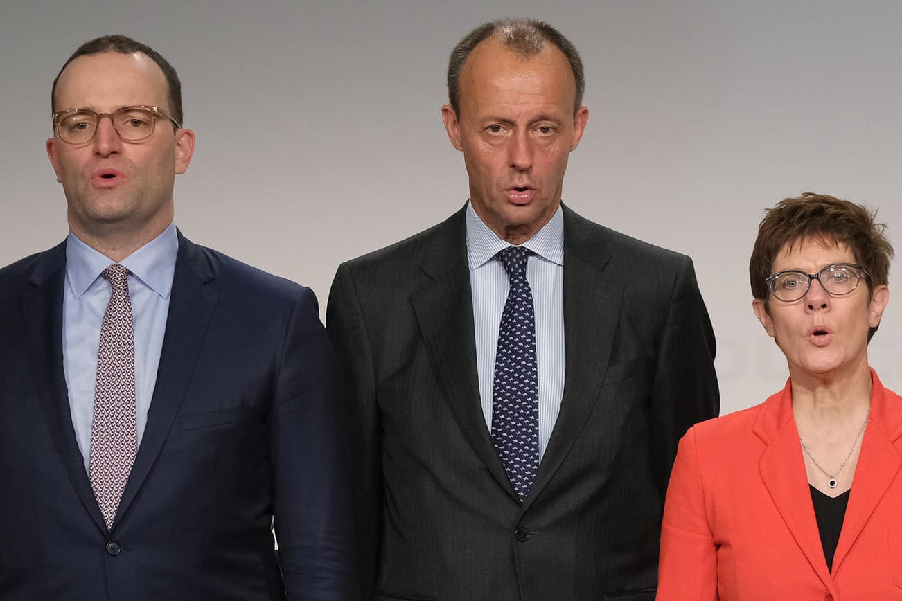 Spahn, Merz, Kramp-Karrenbauer in Halle: Wer folgt Merkel nach?