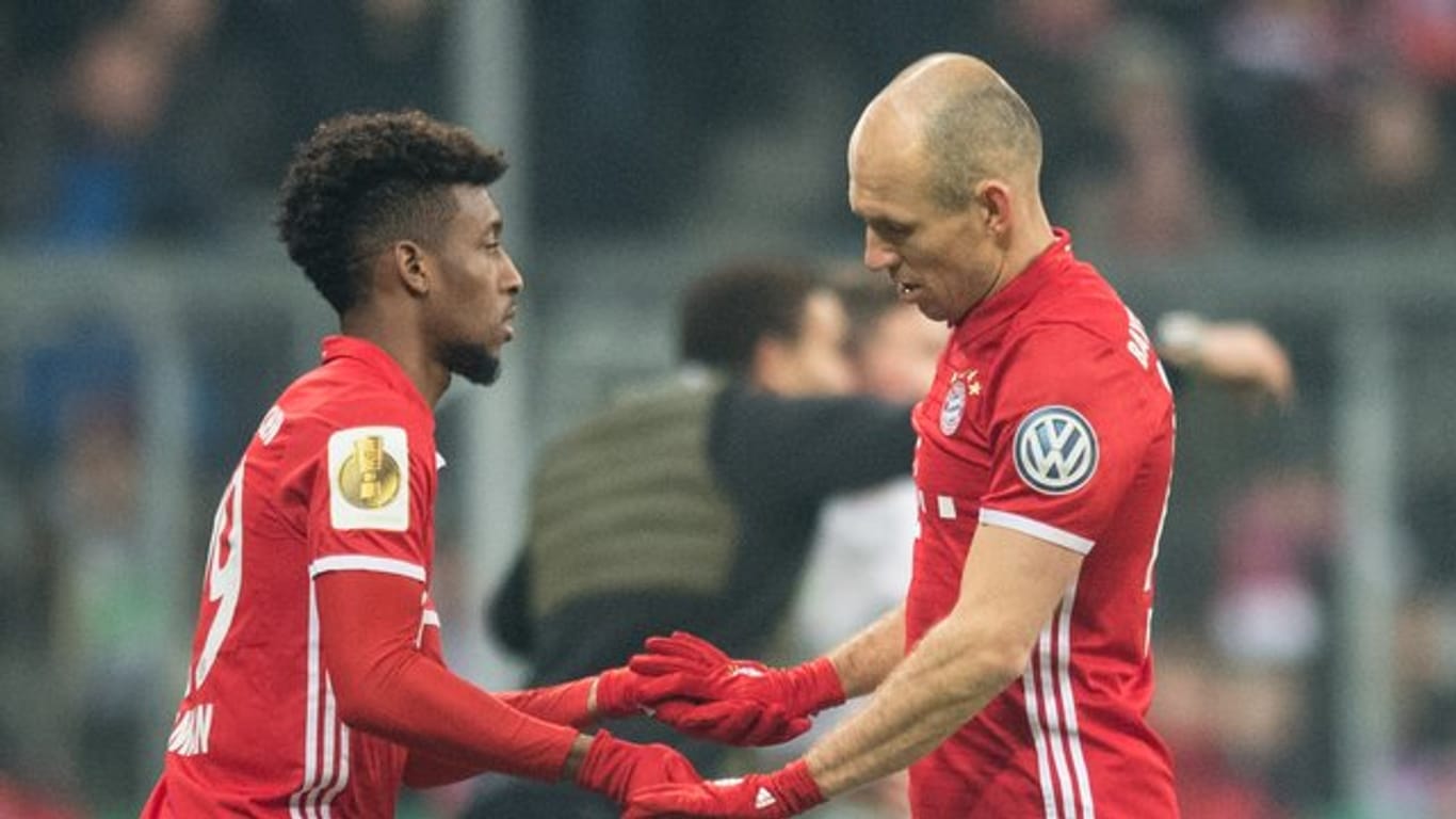 Fehlten im Bayern-Training: Arjen Robben (l) und Kingsley Coman.