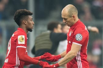 Fehlten im Bayern-Training: Arjen Robben (l) und Kingsley Coman.