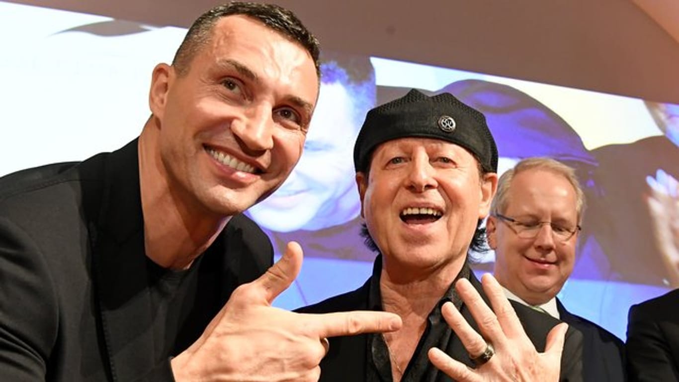 Der Ringträger und sein Laudator: Klaus Meine und Wladimir Klitschko.