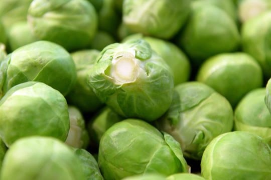 Rosenkohl: Frischen Rosenkohl erkennt man daran, dass seine Blätter dicht geschlossen und die Röschen fest sind.