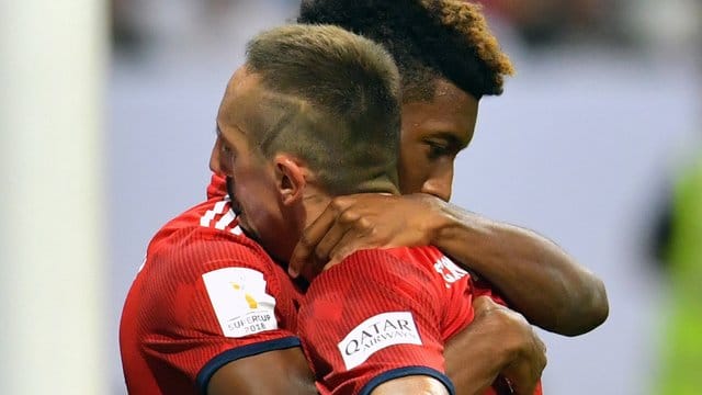Verstehen sich: Kingsley Coman (l) und Franck Ribéry.