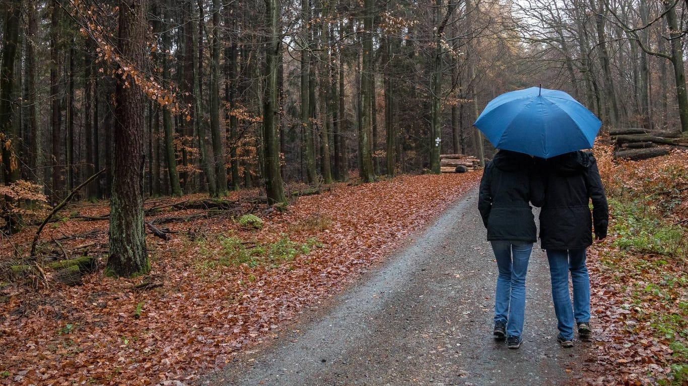 Regenwetter im Taunus: Auf Deutschland kommt das Sturmtief "Marielou" zu.