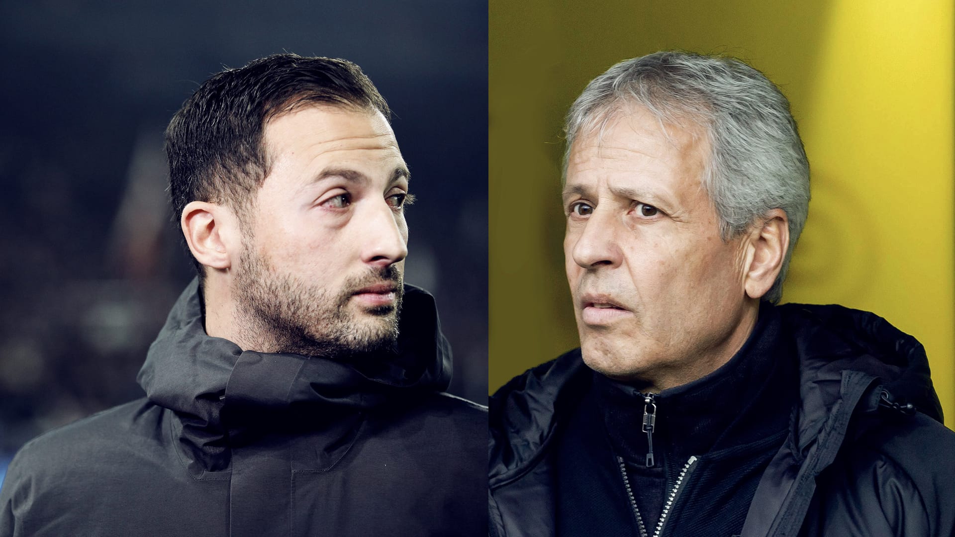 Treffen am Samstag im Kracher aufeinander: Domenico Tedesco (l.) und Lucien Favre.