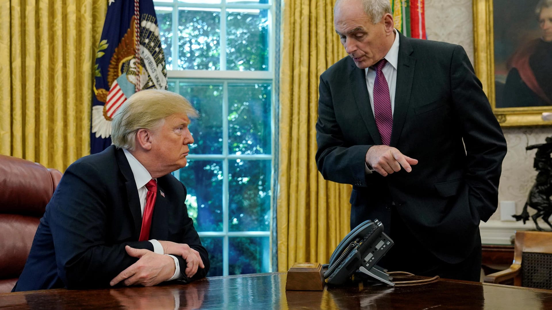 US-Präsident Donald Trump und Stabschef John Kelly: Den Berichten zufolge hat sich das Verhältnis rapide verschlechtert.