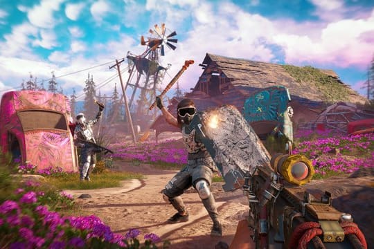 Im Gegensatz zum düsteren, aber humorvollen "Fallout" wirkt "Far Cry New Dawn" trotz ähnlichem Setting recht bunt.