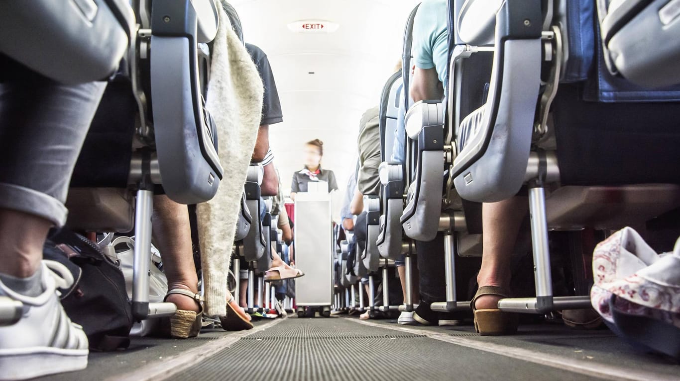 In der Flugzeugkabine: Moderne Flugzeuge mit vielen Sitzen bringen mehr Punkte für das Ranking.