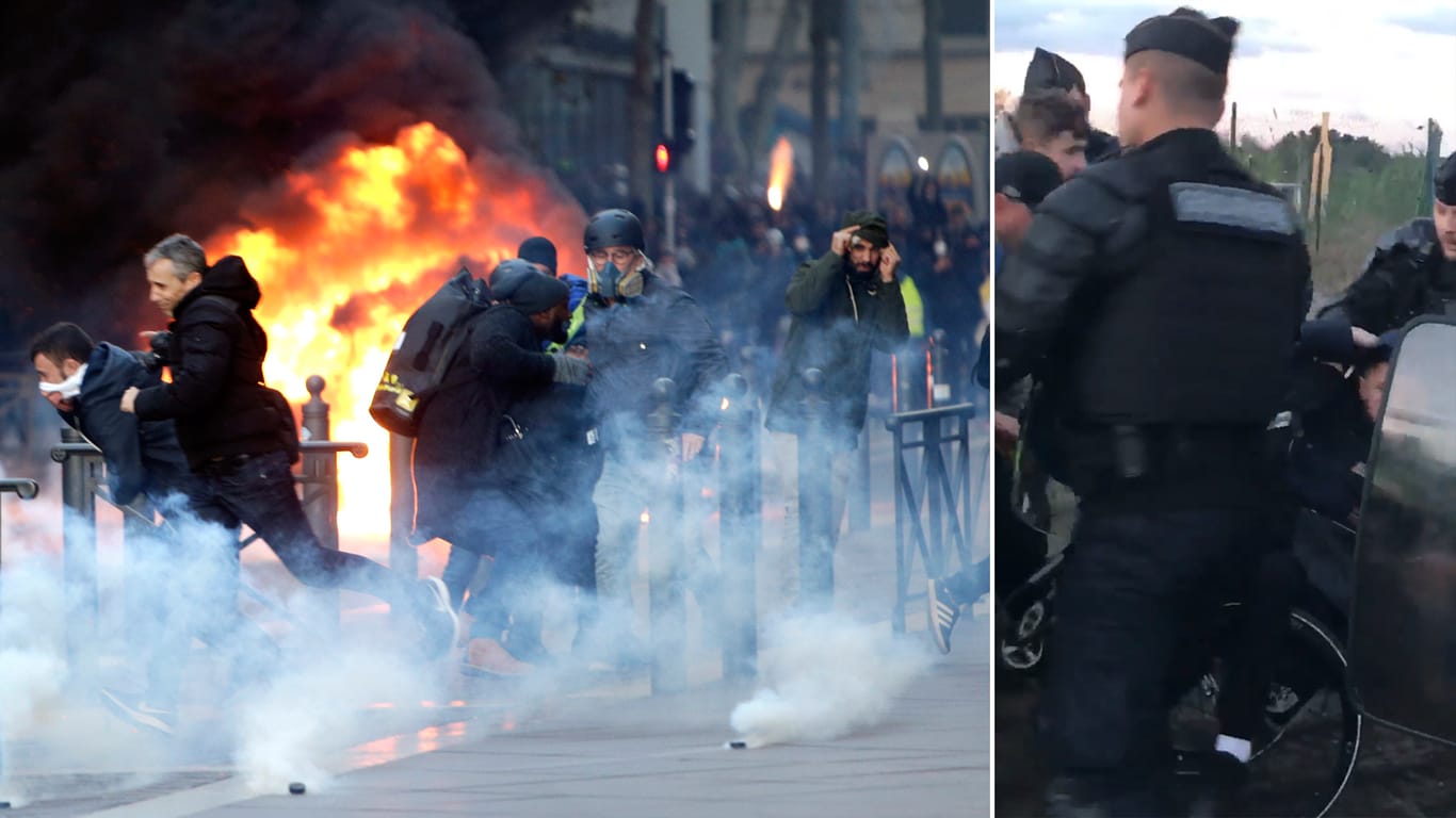 Neue "Gelbwesten"-Proteste in Frankreich: Auch im Süden des Landes gab es Auseinandersetzungen von Demonstranten mit der Polizei.
