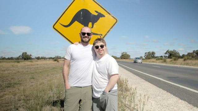 Julius Werner (l) und Manuel Zube unterwegs in Australien.