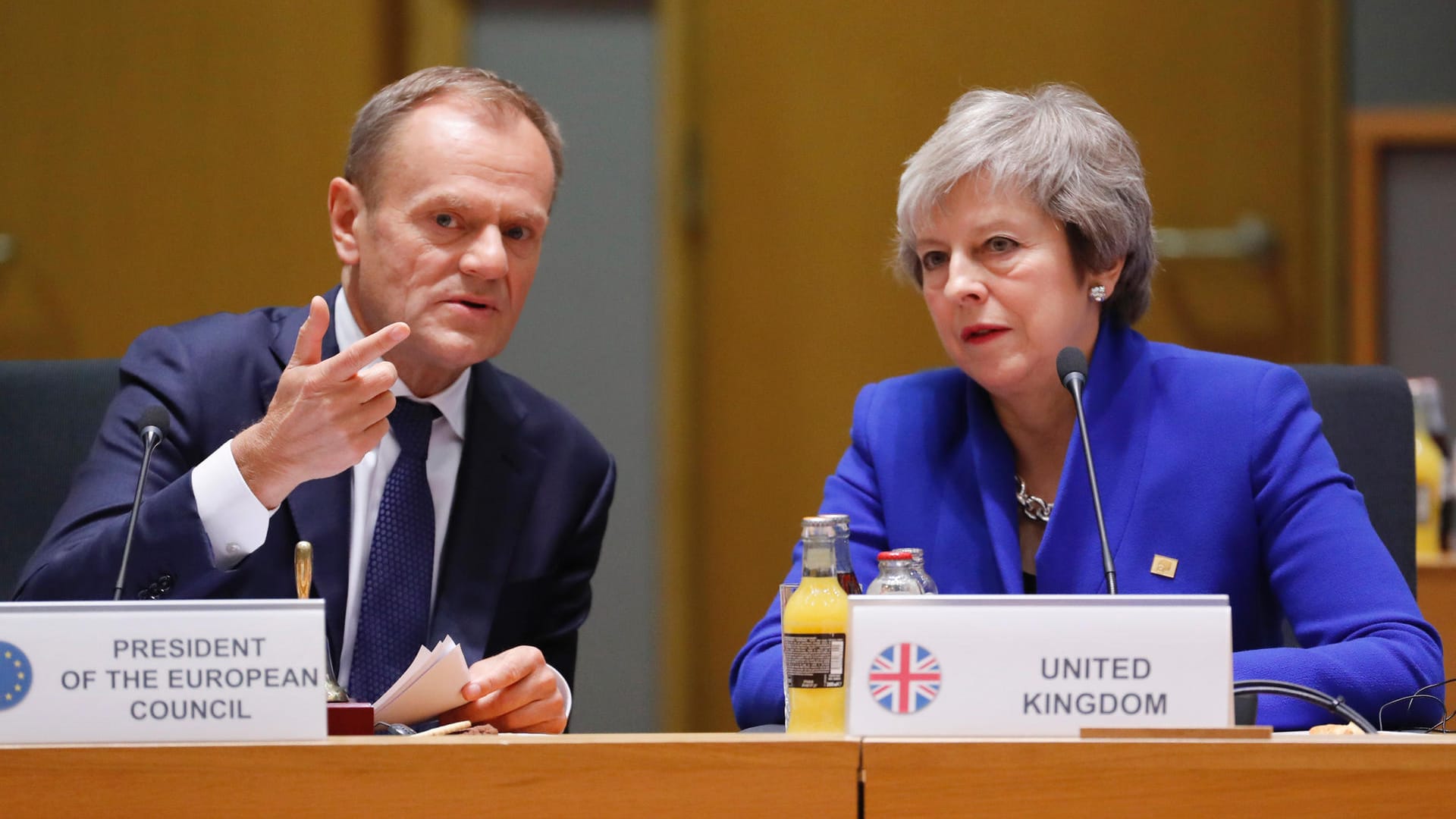 Donald Tusk und Theresa May