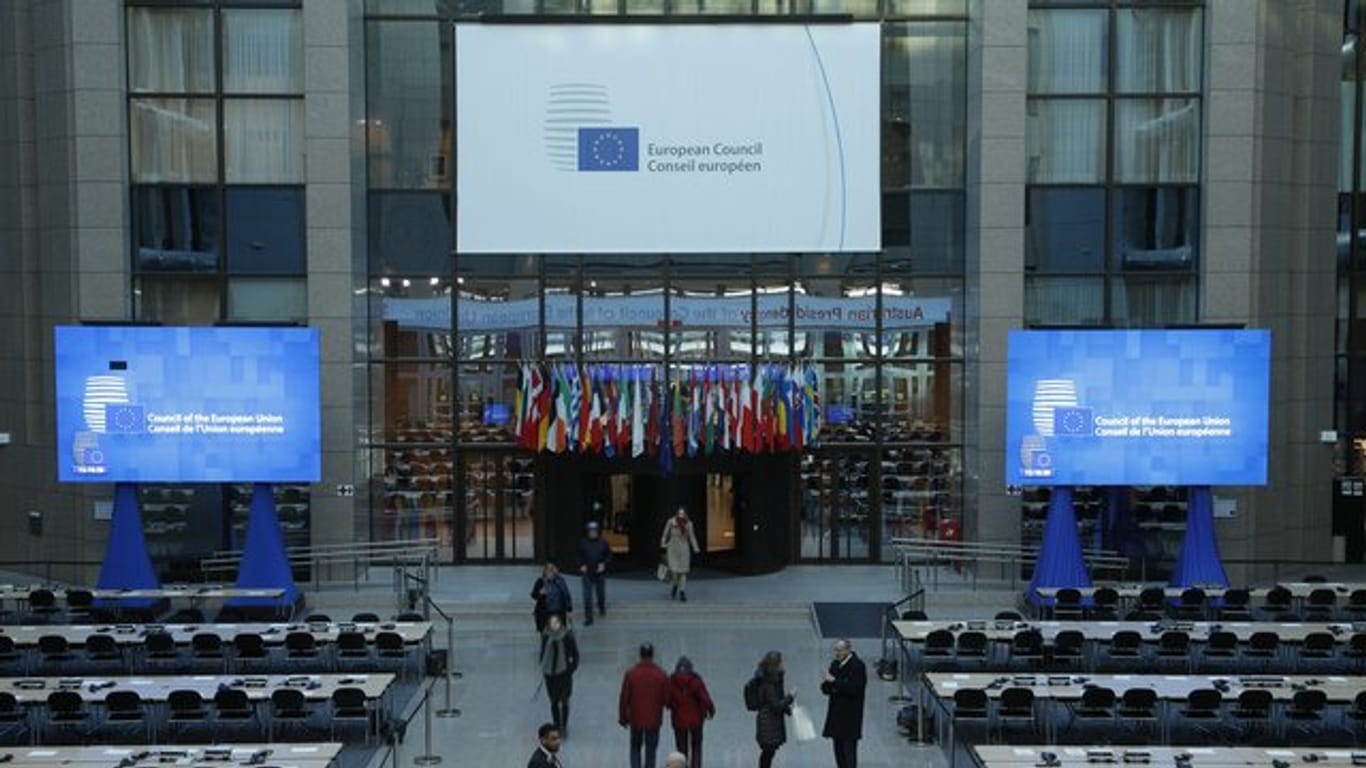 Pressezentrum des EU-Gipfels in Brüssel.