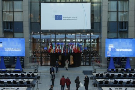Pressezentrum des EU-Gipfels in Brüssel.