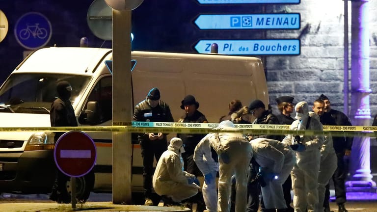 Ermittler in Straßburg: Der mutmaßliche Täter wurde im Stadtteil Neudorf von der Polizei gestellt. Als er das Feuer eröffnete, schossen die Polizisten.