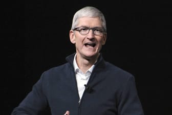 Tim Cook: Der Apple-Chef verteidigte die Zusammenarbeit mit dem Tech-Riesen Google. (Archivbild)