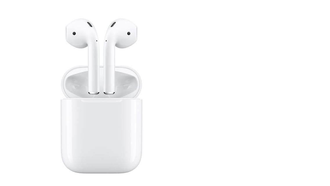 Apple AirPods: Kabellos und kompakt, geladen wird in der Mini-Box.