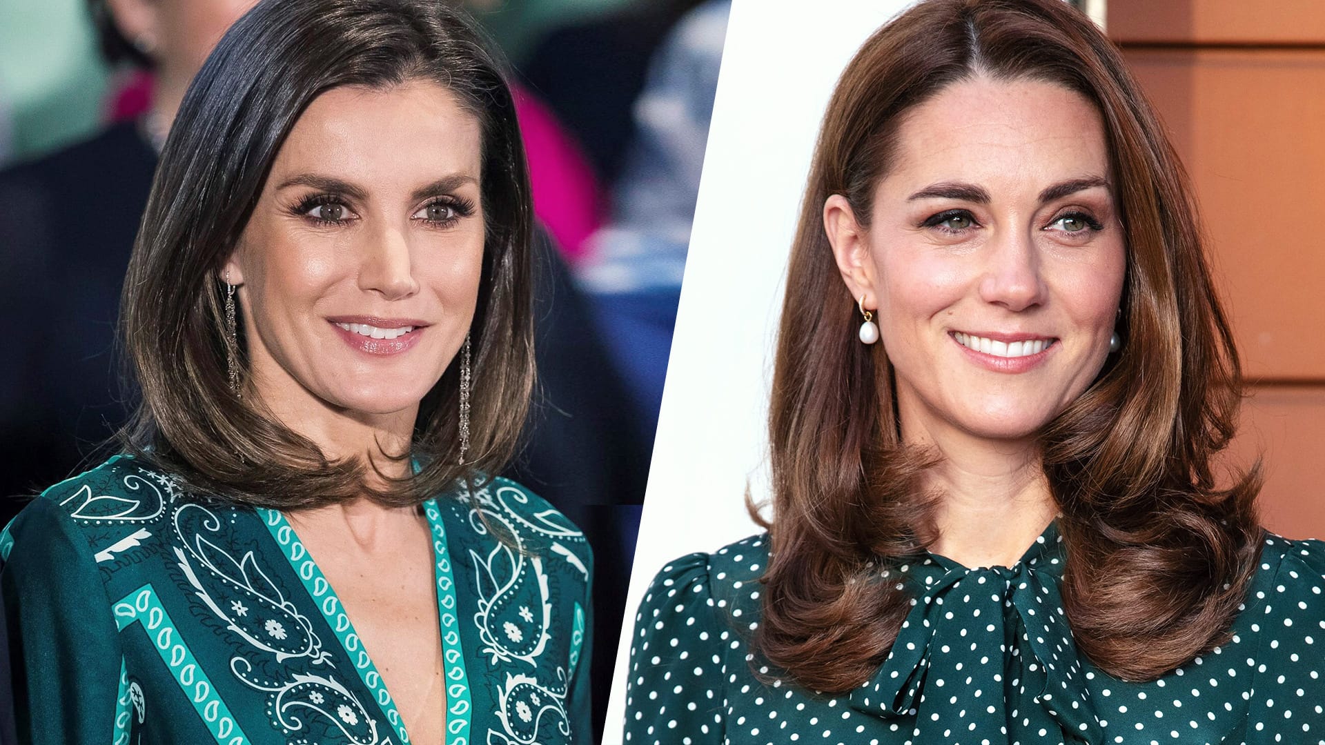 Royale Looks: Königin Letizia und Herzogin Kate setzen beide auf Grün.