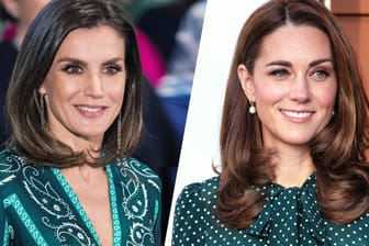 Royale Looks: Königin Letizia und Herzogin Kate setzen beide auf Grün.