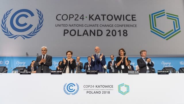 Konferenzpräsident Michal Kurtyka (M) über die neuen Klimaschutz-Regeln: "1000 kleine Schritte nach vorne.