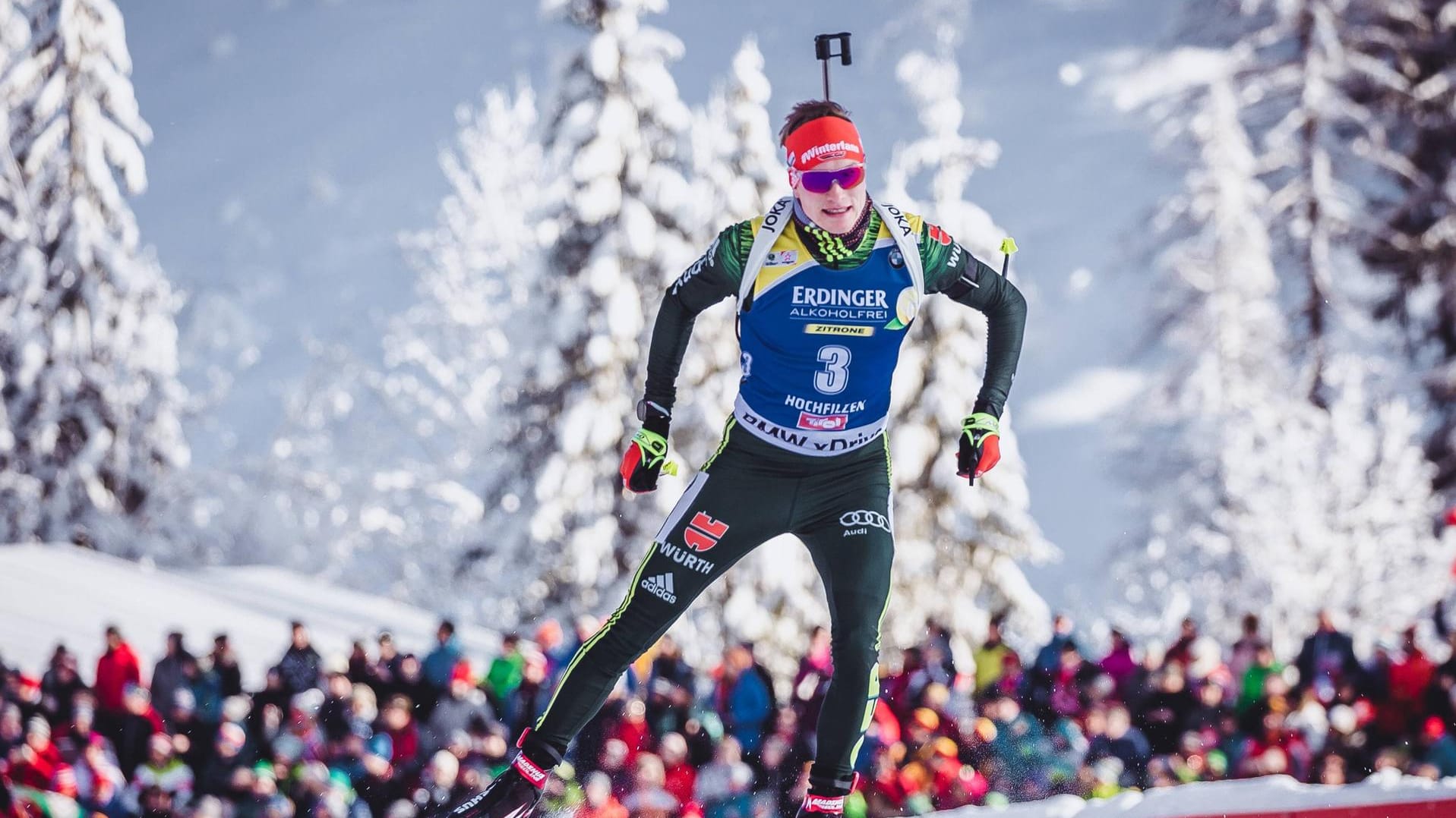 Benedikt Doll auf der Strecke in Hochfilzen