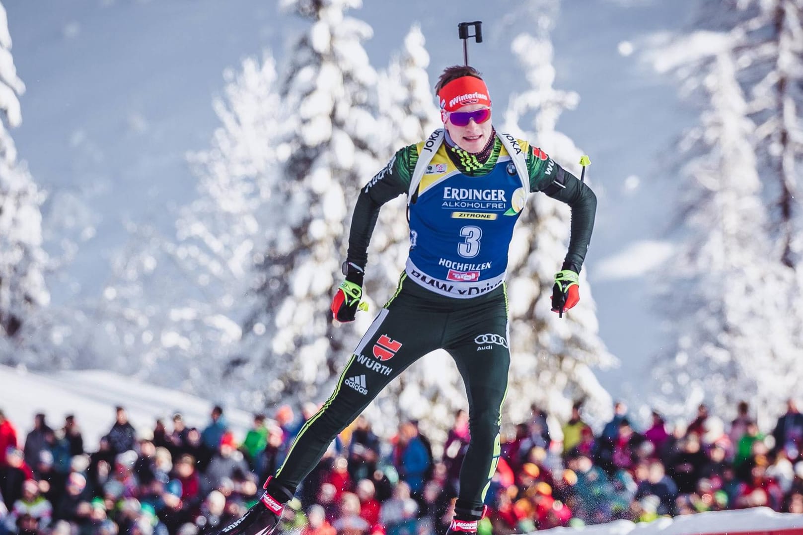 Benedikt Doll auf der Strecke in Hochfilzen