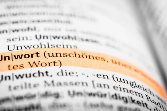 Das Wort "Unwort" ist in einem Wörterbuch markiert.