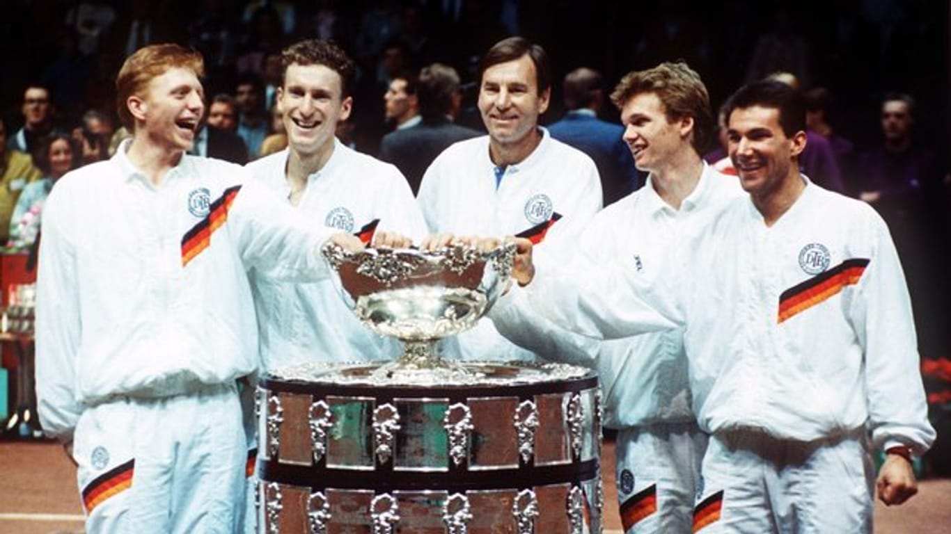 Die deutschen Tennis-Herren gewannen vor 30 Jahren den Davis Cup.