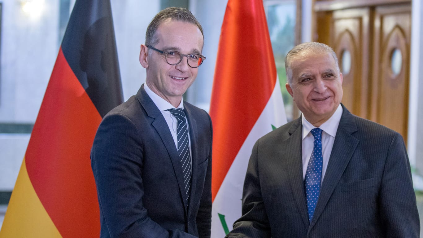 Der deutsche Außenminister trifft seinen irakischen Kollegen Mohammed Ali Al-Hakim: Maas sicherte dem Irak weitere Unterstützung zu.