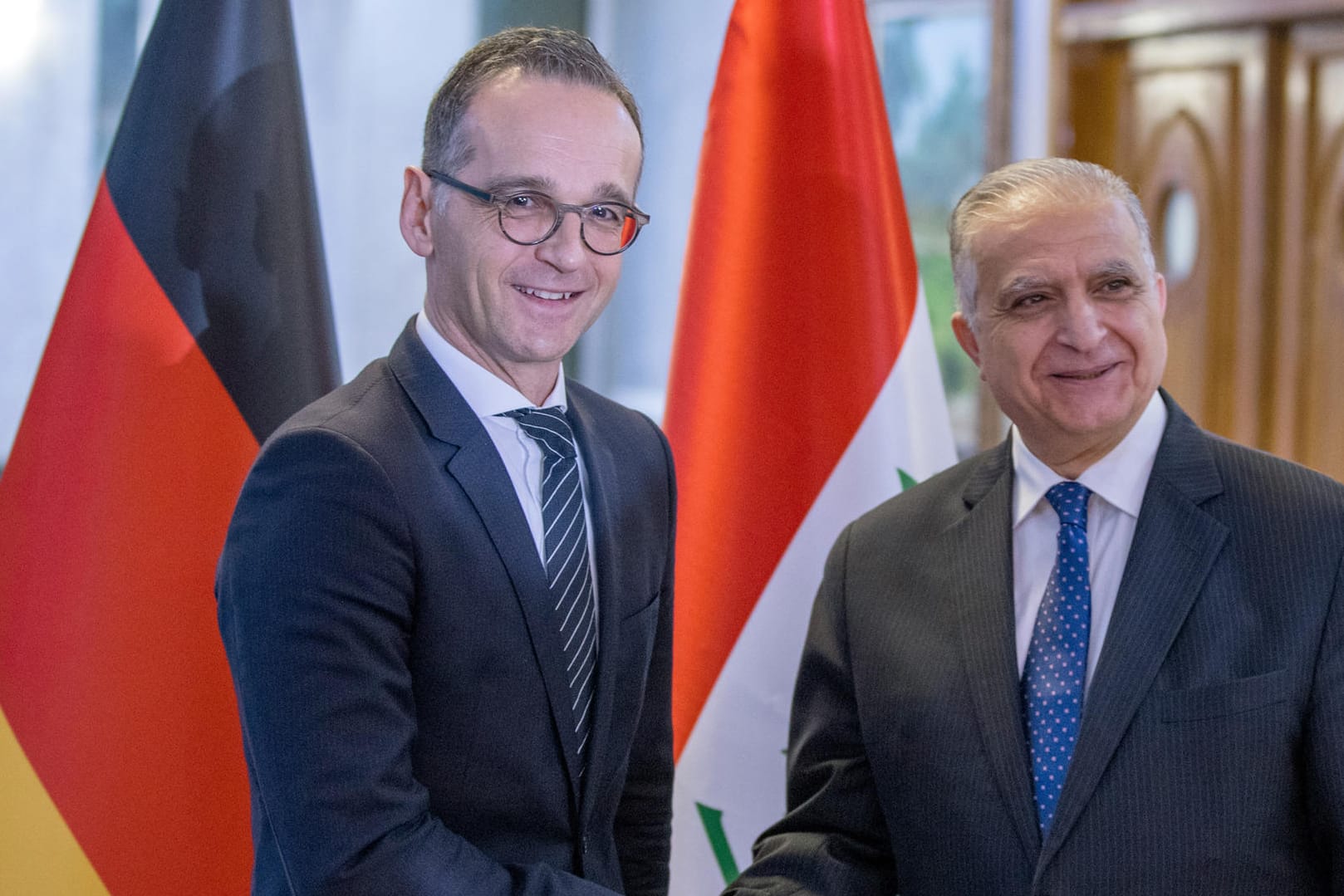 Der deutsche Außenminister trifft seinen irakischen Kollegen Mohammed Ali Al-Hakim: Maas sicherte dem Irak weitere Unterstützung zu.