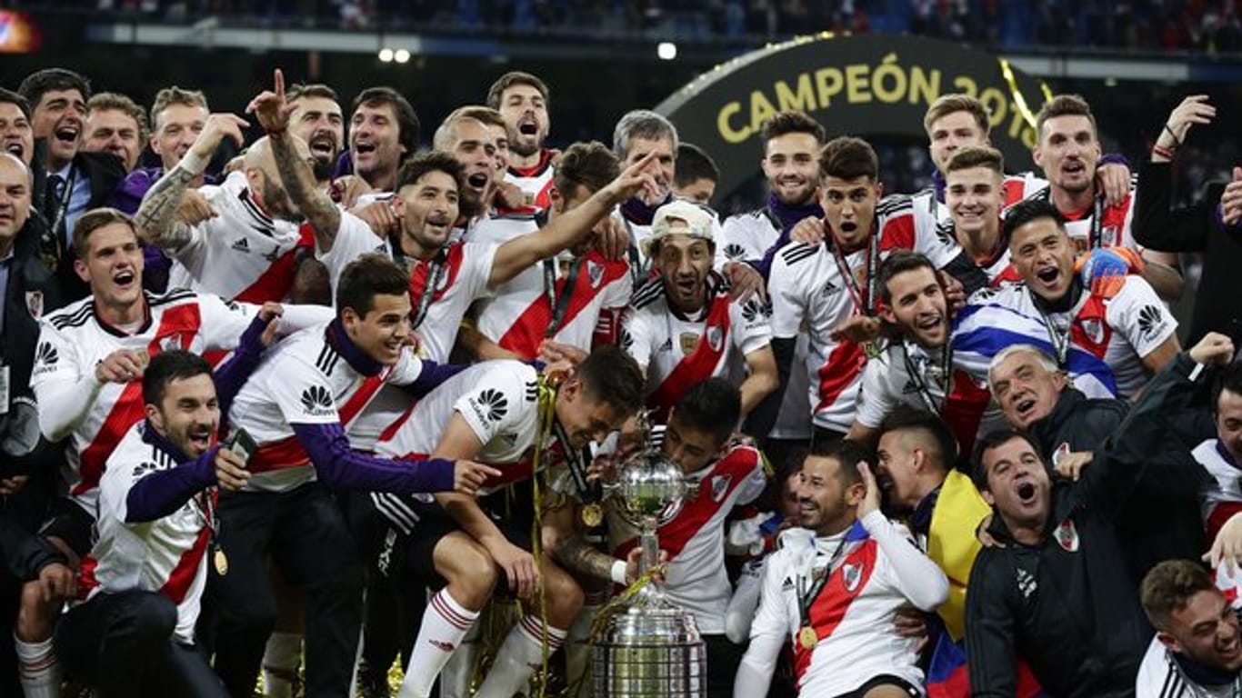 Die Spieler von River Plate wollen anch dem Erfolg im Copa Libertadores auch inns Finale der Club-WM einziehen.