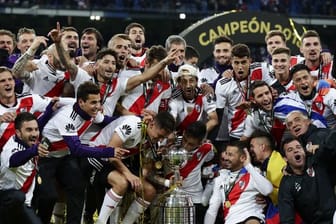 Die Spieler von River Plate wollen anch dem Erfolg im Copa Libertadores auch inns Finale der Club-WM einziehen.