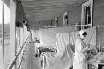 Spanische Grippe 1918/19 - Walter Reed Hospital, Washington, D.C.