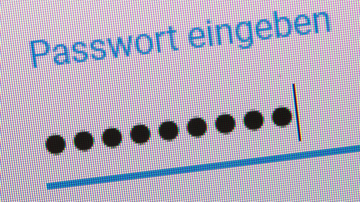 Eine Passwort-Eingabe auf einem Bildschirm: Das Hasso-Plattner-Institut warnt davor, ein Passwort für verschiedene Konten zu nutzen. (Archivbild)