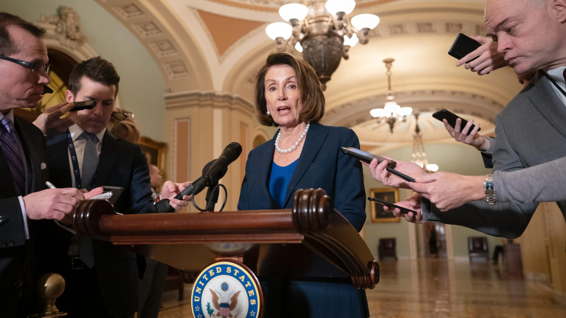 Oppositionsführerin Nancy Pelosi: Kein Geld für die Mauer zu Mexiko.