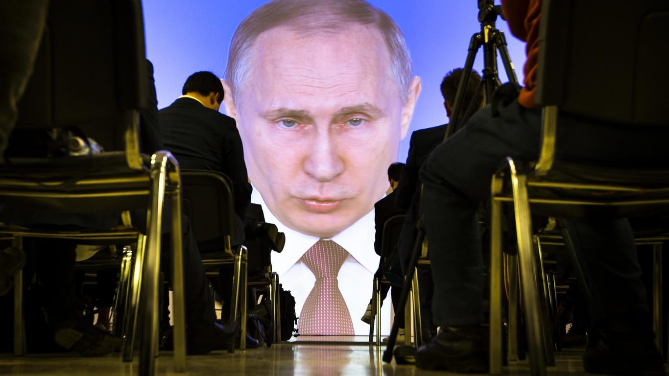 Putin während seiner Rede an die Nation.