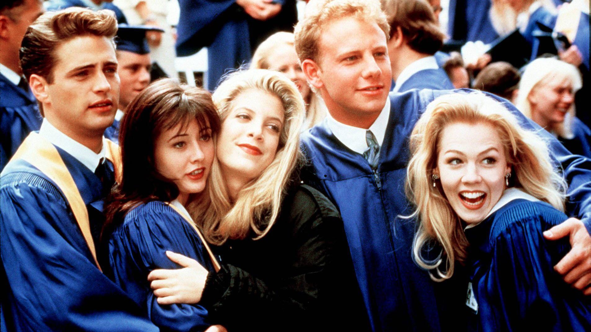 "Beverly Hills 90210": Jason Priestley, Shannen Doherty, Tori Spelling, Ian Ziering und Jenny Garth