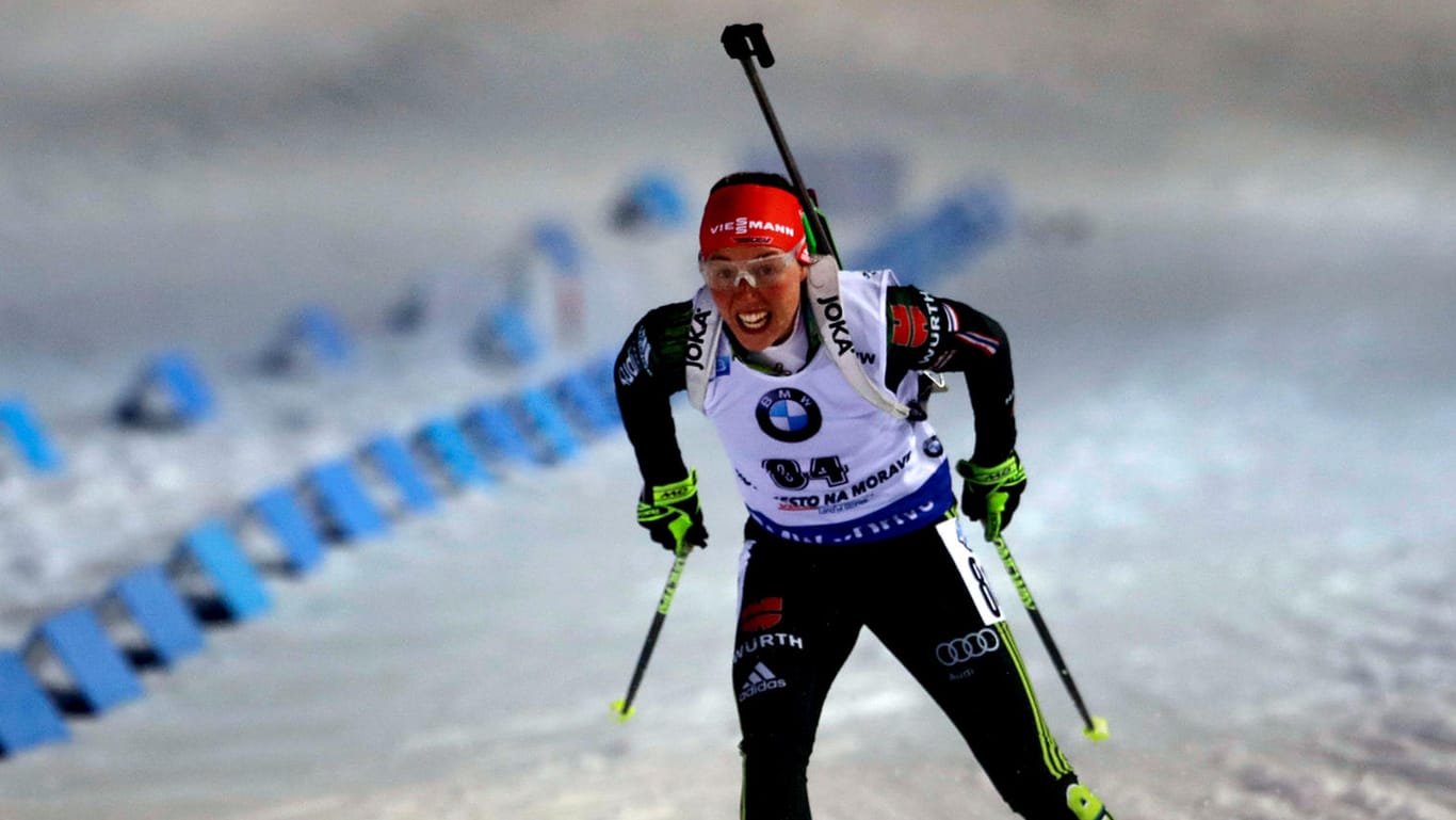 Ist an ihrem ersten Weltcup-Wochenende in guter Verfassung: Laura Dahlmeier.