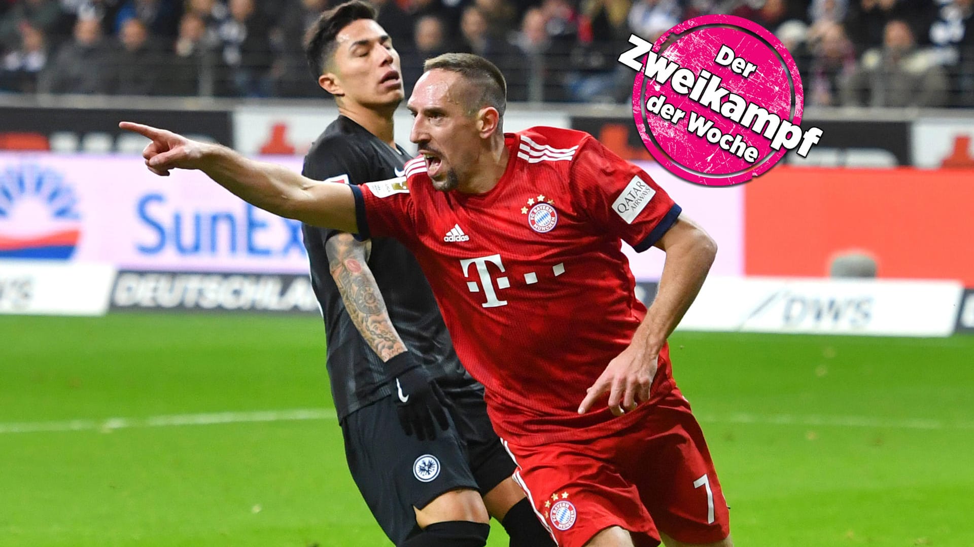 Franck Ribéry in Topform: Beim 3:0 bei Eintracht Frankfurt traf er doppelt. Zuvor erzielte er bereits gegen Leipzig das 1:0-Siegtor.