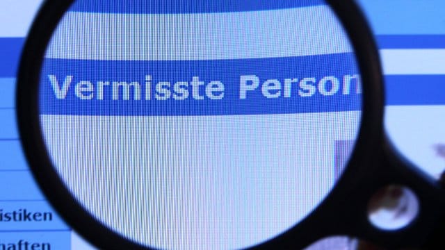 Der Schriftzug "Vermisste Person" ist auf einem Fahndungsaufruf auf der BKA-Seite zu sehen. Der Schriftzug "Vermisste Person" ist auf einem Fahndungsaufruf auf der BKA-Seite zu sehen.