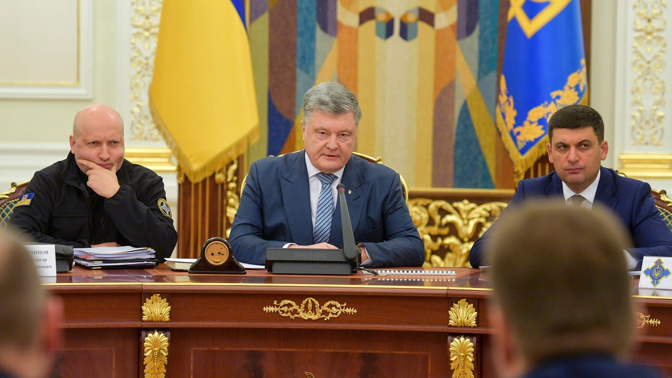 Präsident Petro Poroschenko: "Das Kriegsrecht hat in keiner Weise den Alltag der Zivilbevölkerung beeinflusst."