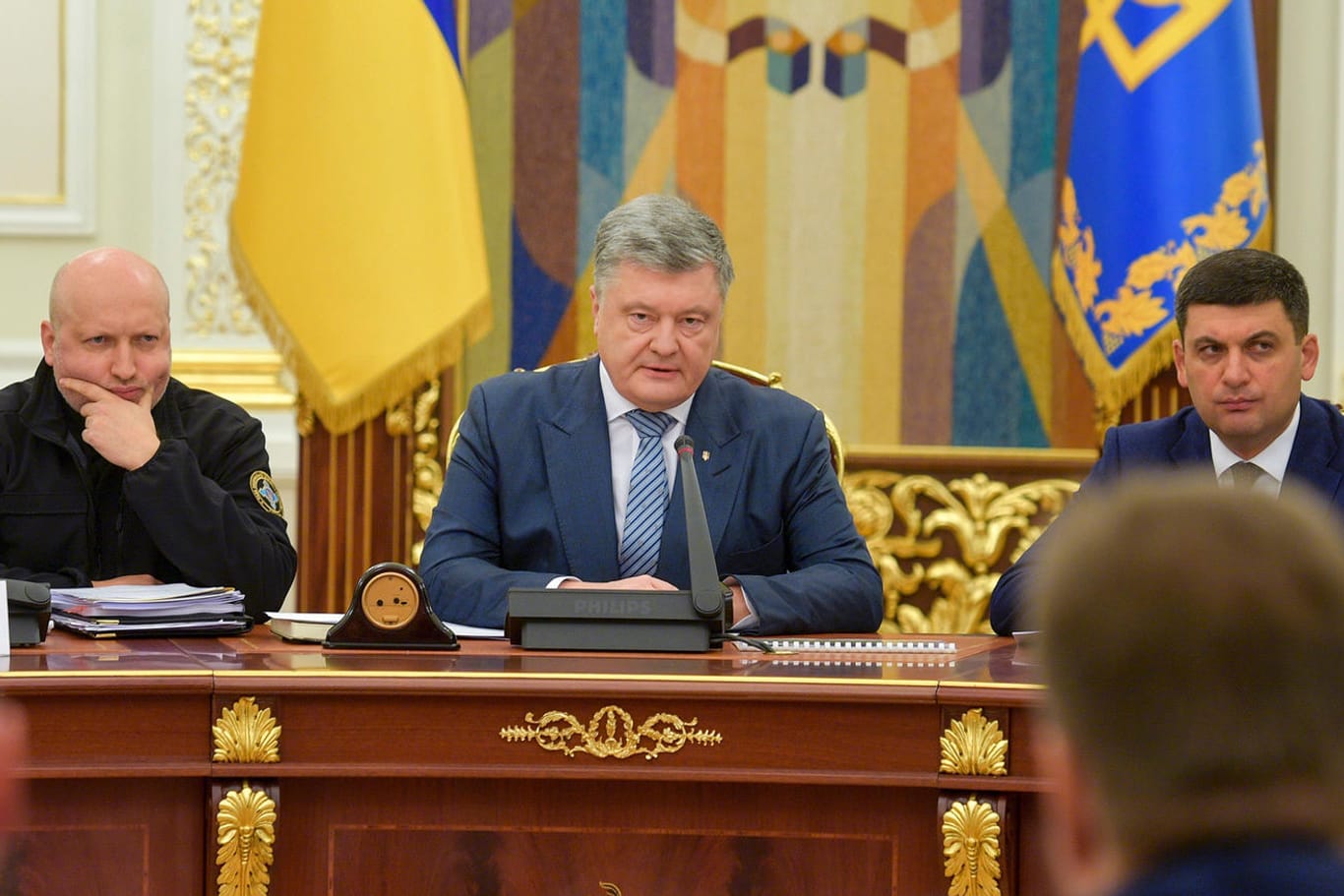 Präsident Petro Poroschenko: "Das Kriegsrecht hat in keiner Weise den Alltag der Zivilbevölkerung beeinflusst."